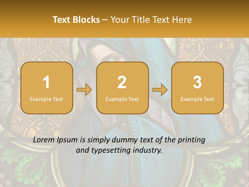 Painting On Glass In A Church PowerPoint Template