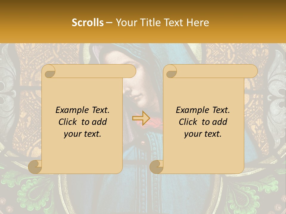 Painting On Glass In A Church PowerPoint Template