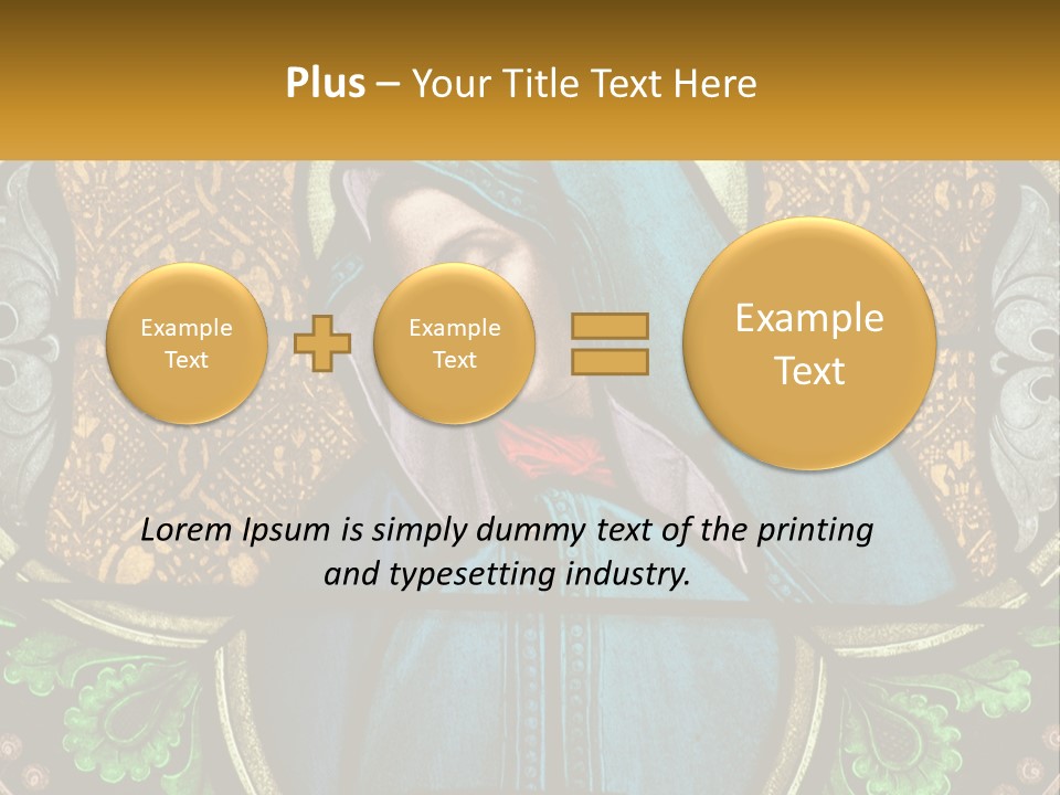 Painting On Glass In A Church PowerPoint Template