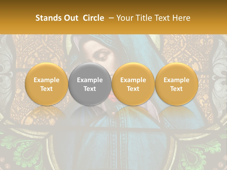 Painting On Glass In A Church PowerPoint Template