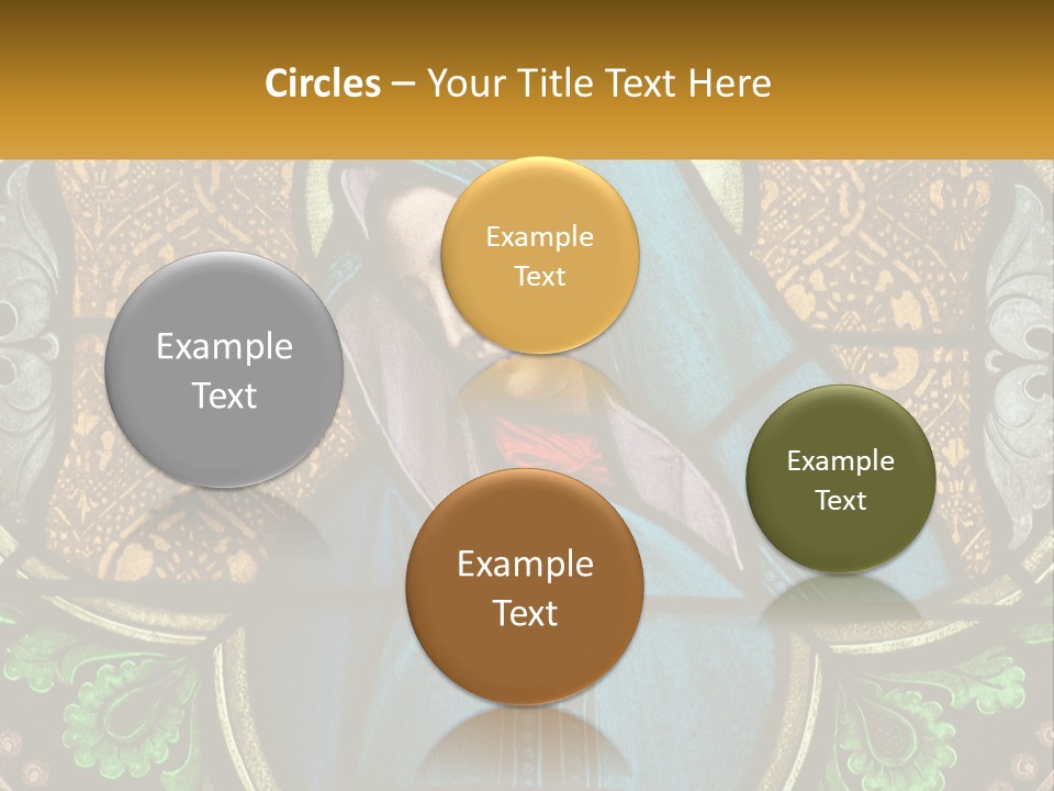 Painting On Glass In A Church PowerPoint Template