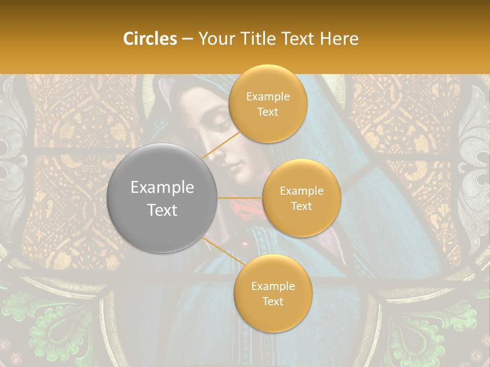 Painting On Glass In A Church PowerPoint Template