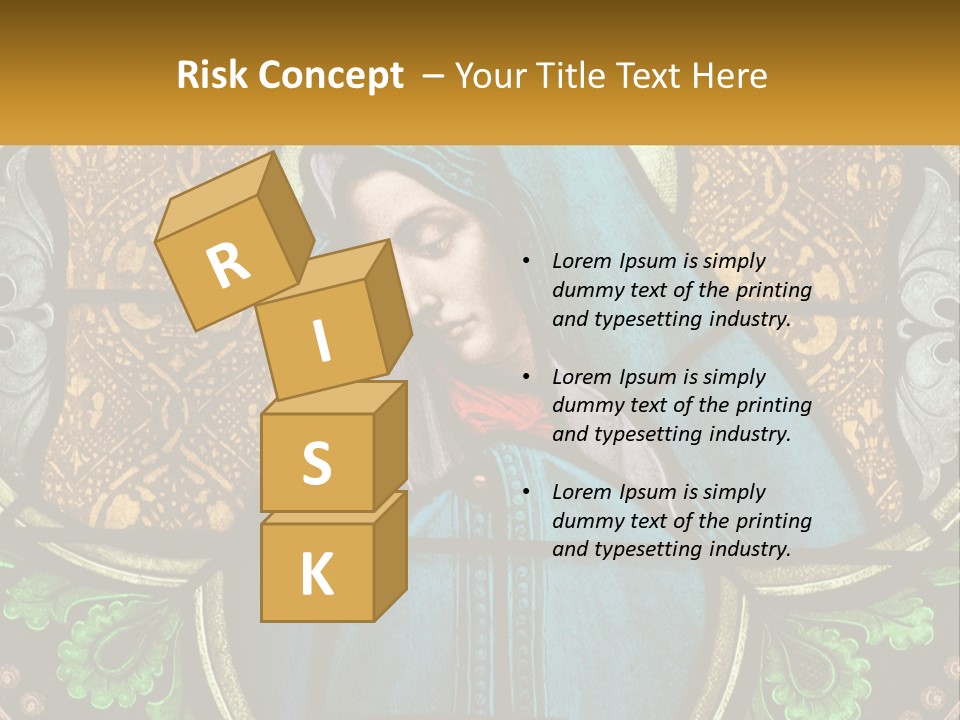 Painting On Glass In A Church PowerPoint Template