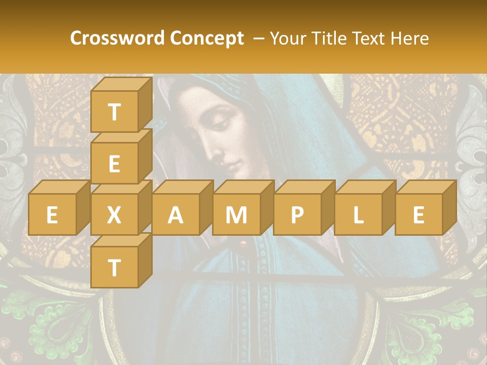 Painting On Glass In A Church PowerPoint Template