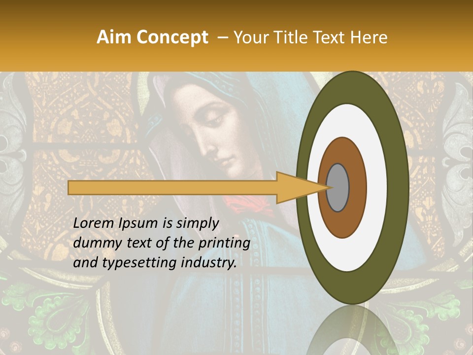 Painting On Glass In A Church PowerPoint Template