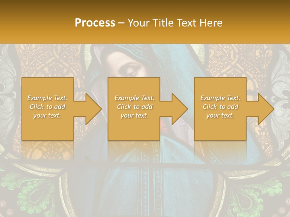 Painting On Glass In A Church PowerPoint Template