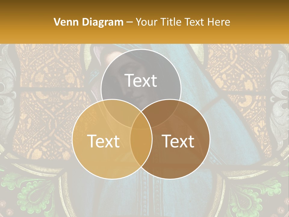 Painting On Glass In A Church PowerPoint Template