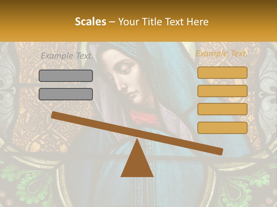 Painting On Glass In A Church PowerPoint Template