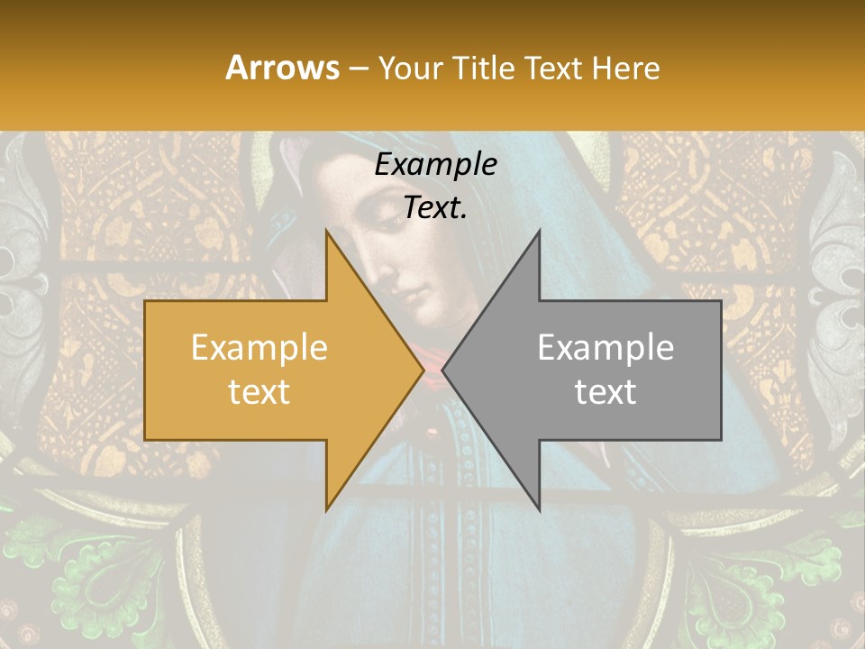Painting On Glass In A Church PowerPoint Template