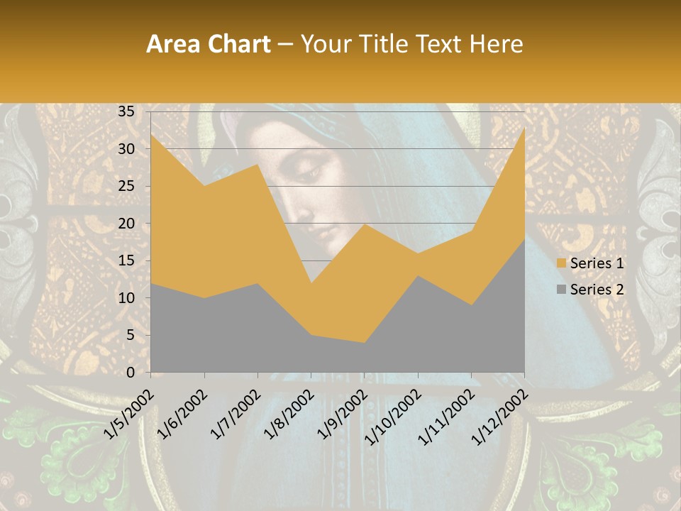 Painting On Glass In A Church PowerPoint Template