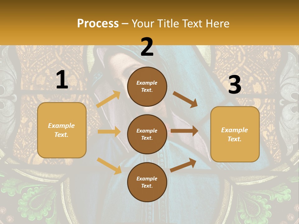 Painting On Glass In A Church PowerPoint Template