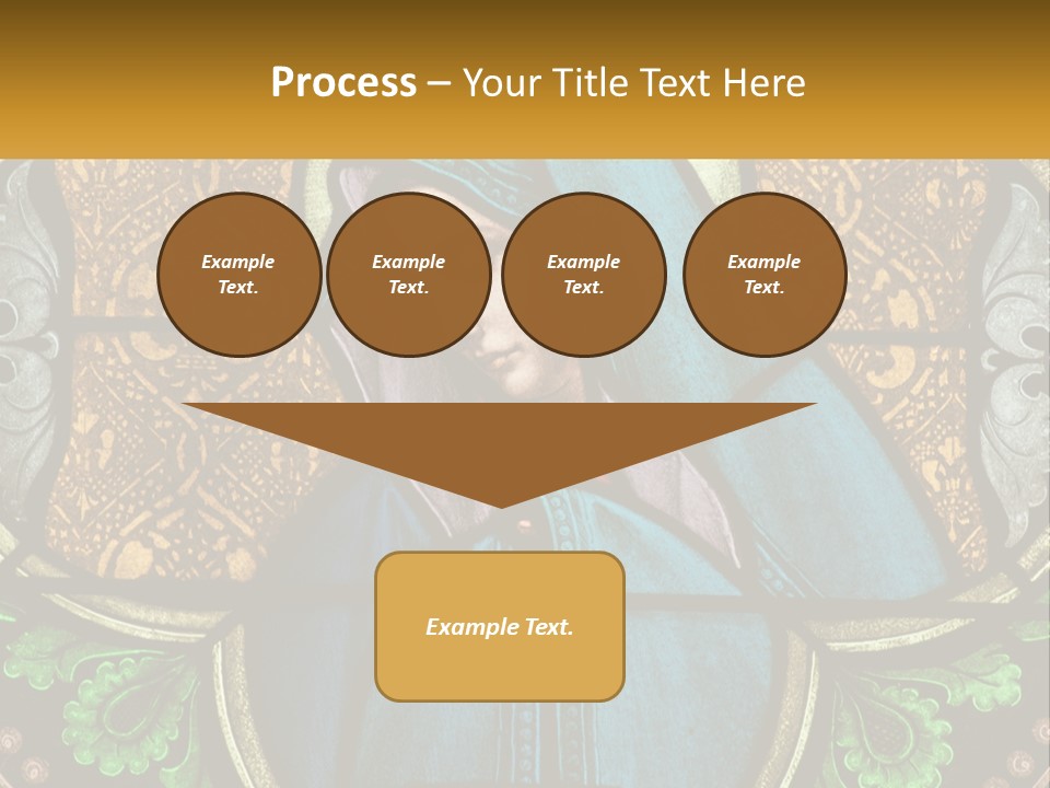 Painting On Glass In A Church PowerPoint Template