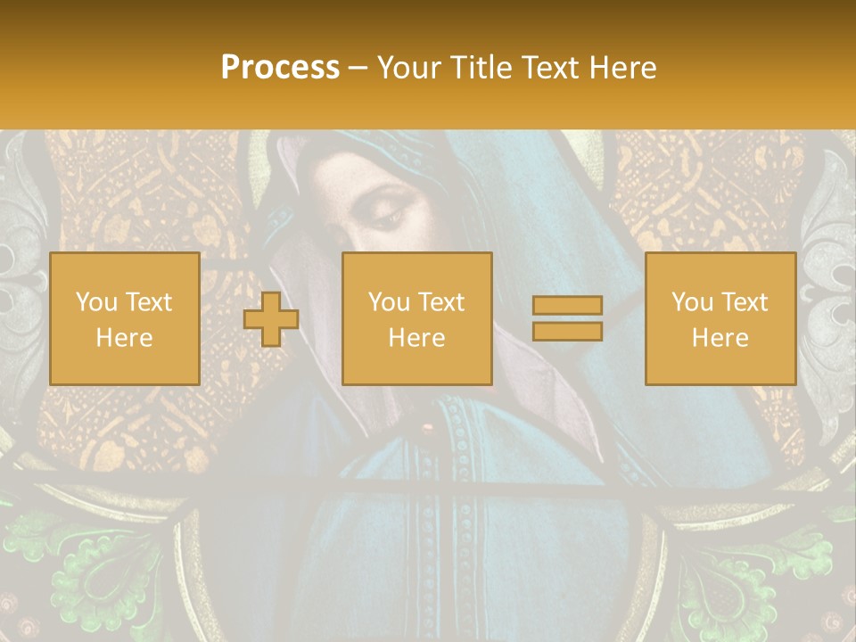 Painting On Glass In A Church PowerPoint Template