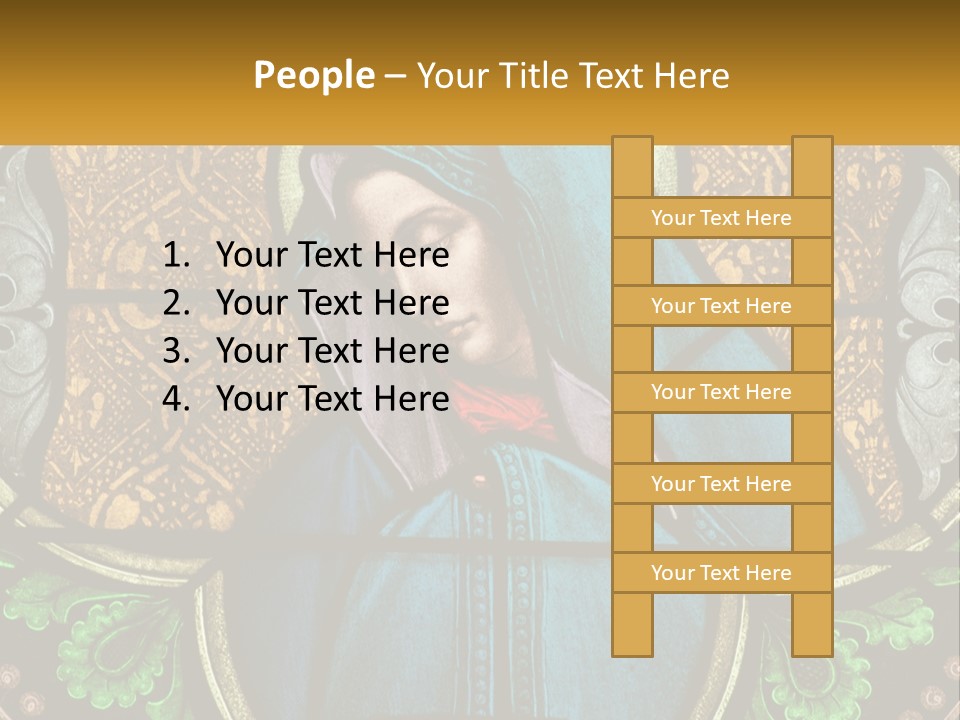 Painting On Glass In A Church PowerPoint Template