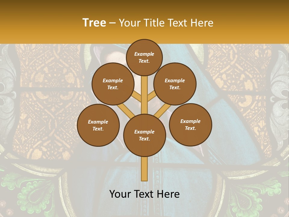 Painting On Glass In A Church PowerPoint Template