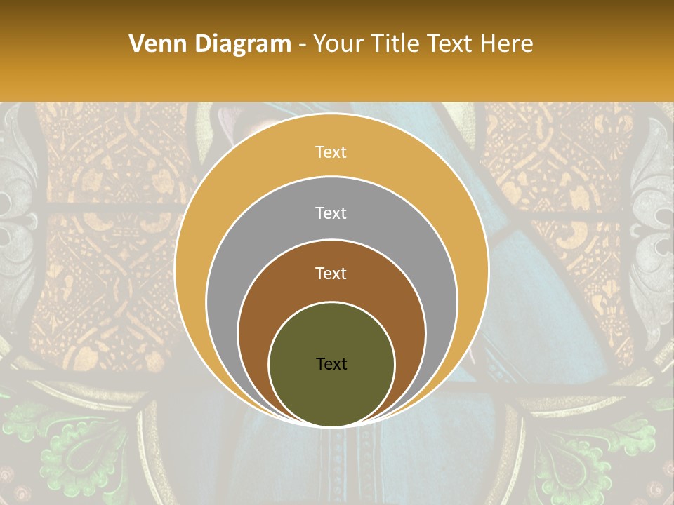 Painting On Glass In A Church PowerPoint Template