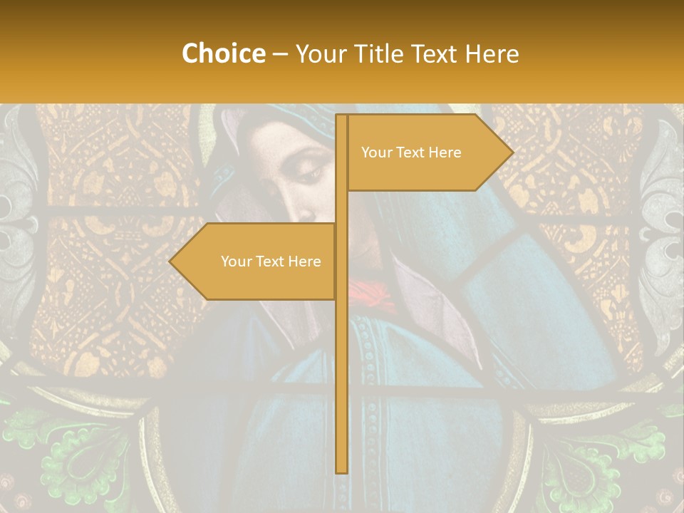 Painting On Glass In A Church PowerPoint Template