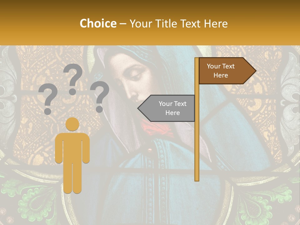 Painting On Glass In A Church PowerPoint Template