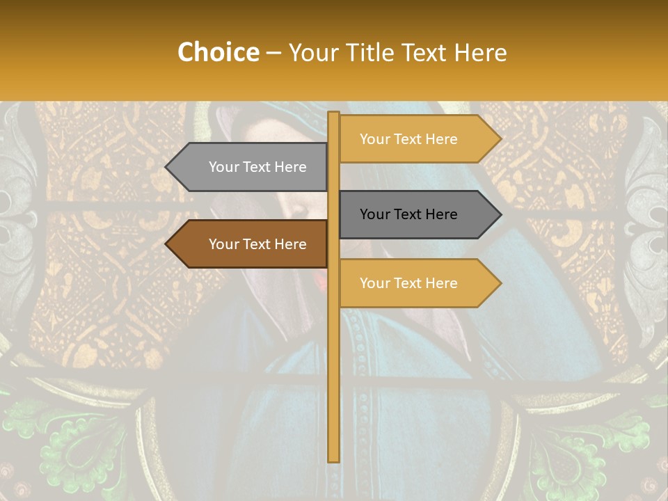 Painting On Glass In A Church PowerPoint Template