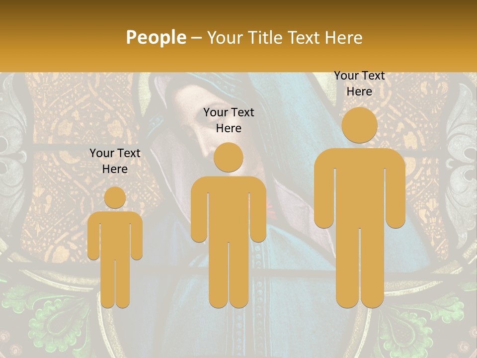 Painting On Glass In A Church PowerPoint Template