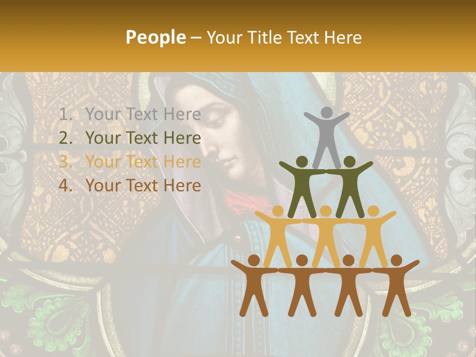 Painting On Glass In A Church PowerPoint Template