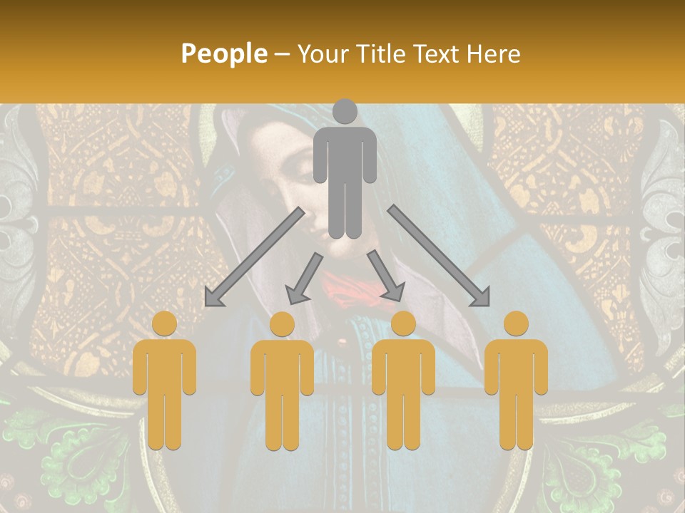 Painting On Glass In A Church PowerPoint Template