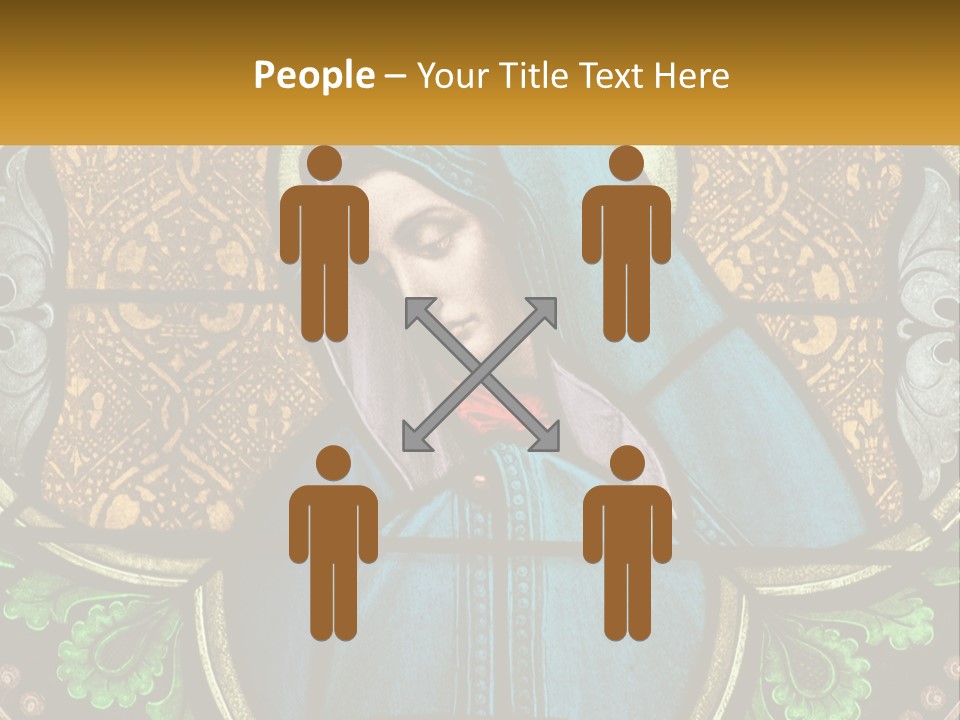 Painting On Glass In A Church PowerPoint Template