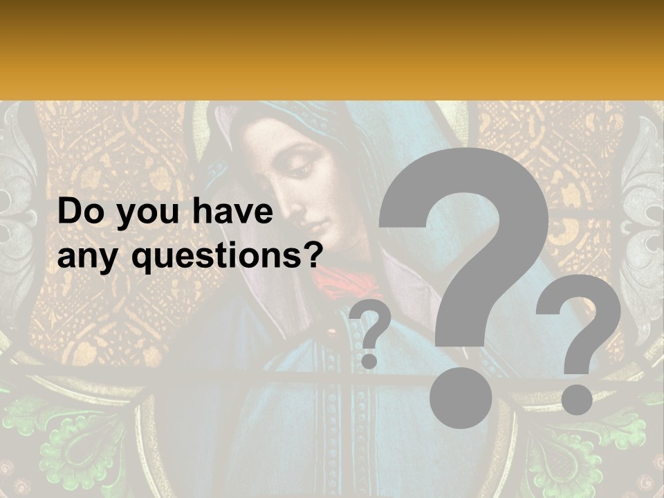 Painting On Glass In A Church PowerPoint Template