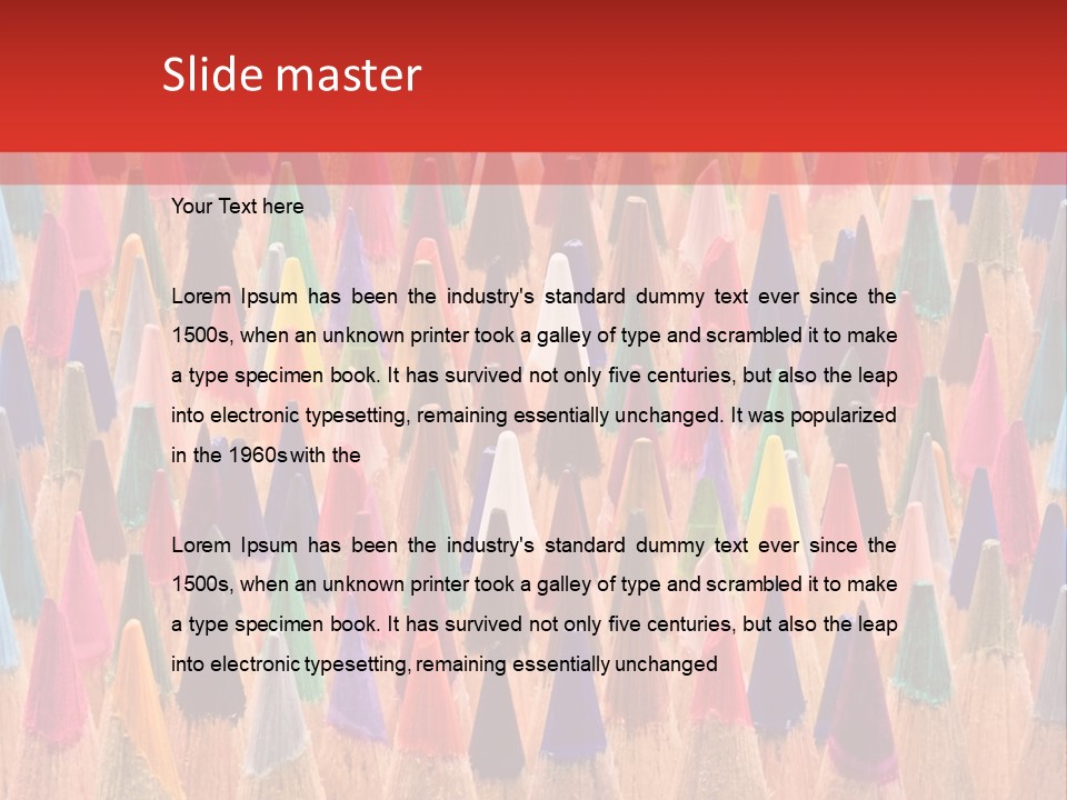 Set Of Pencils PowerPoint Template