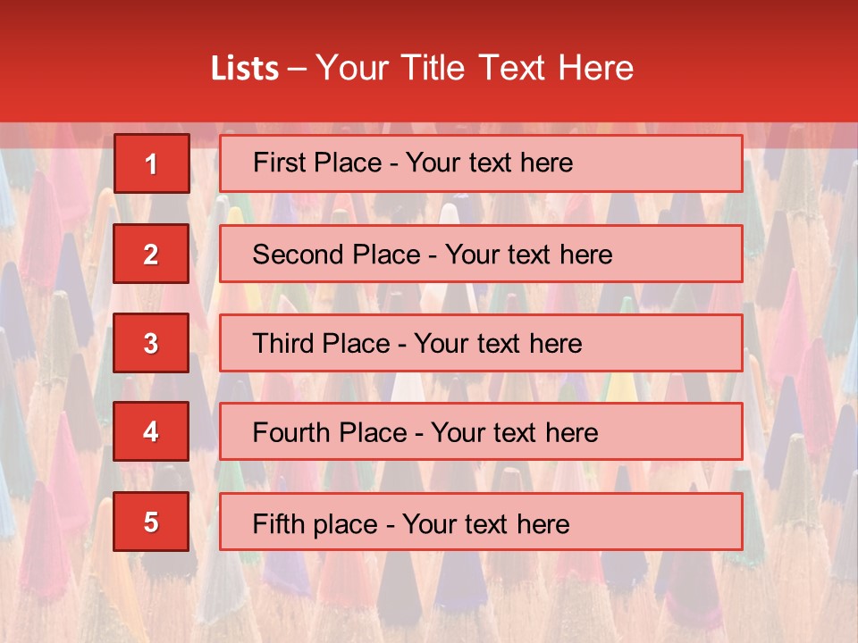 Set Of Pencils PowerPoint Template
