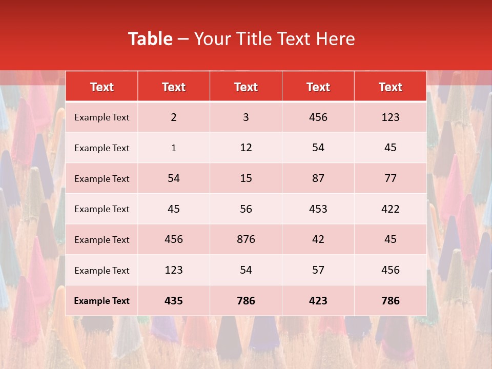 Set Of Pencils PowerPoint Template