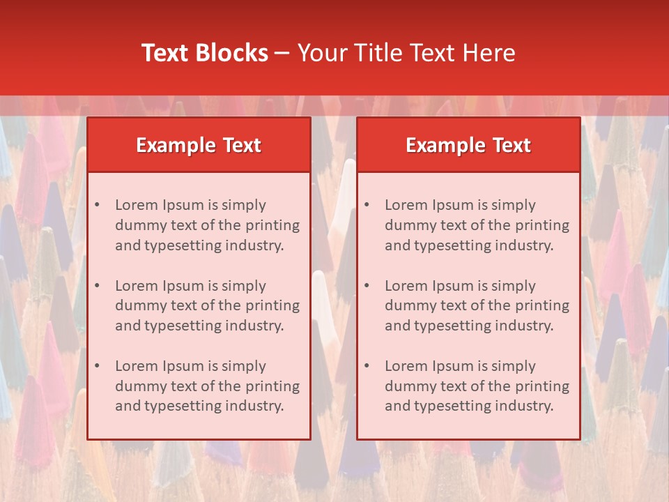 Set Of Pencils PowerPoint Template