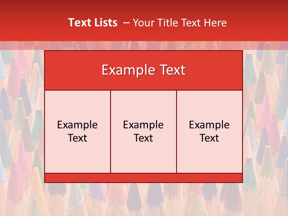 Set Of Pencils PowerPoint Template
