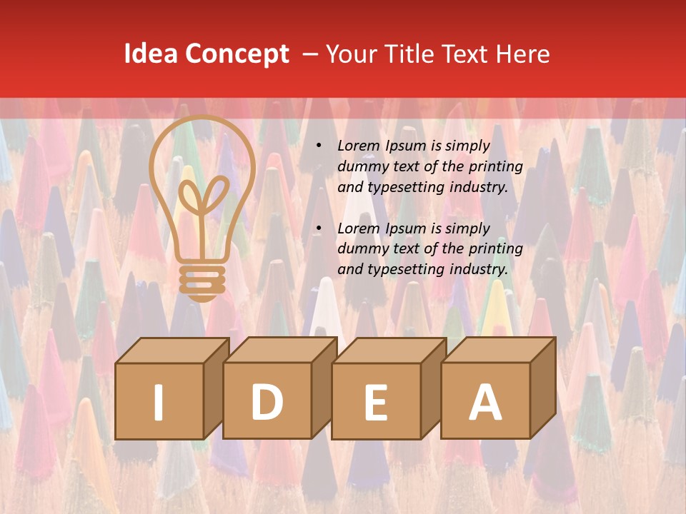 Set Of Pencils PowerPoint Template