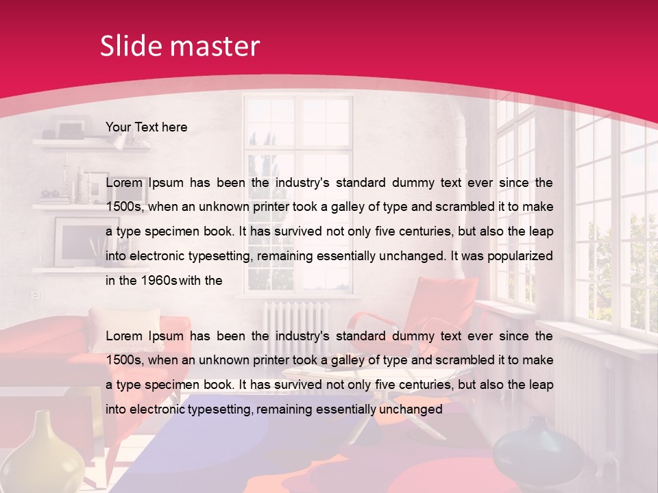 High-Tech Room Interior PowerPoint Template