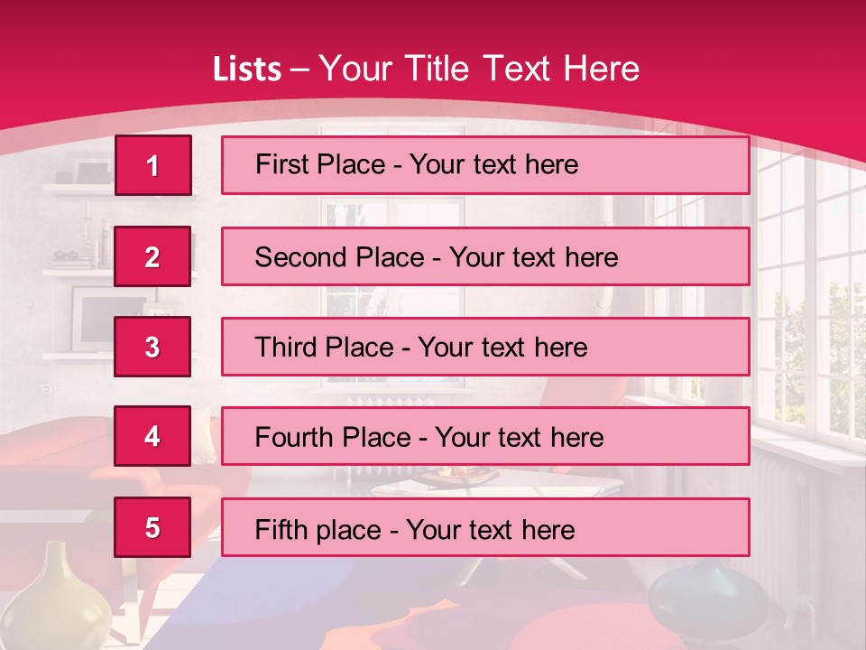 High-Tech Room Interior PowerPoint Template