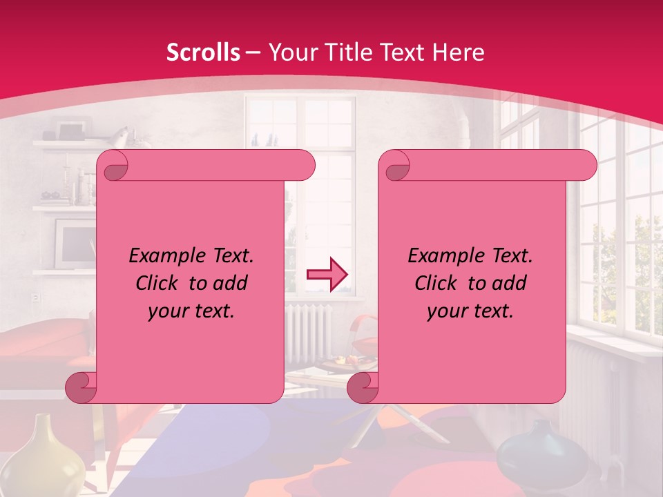 High-Tech Room Interior PowerPoint Template