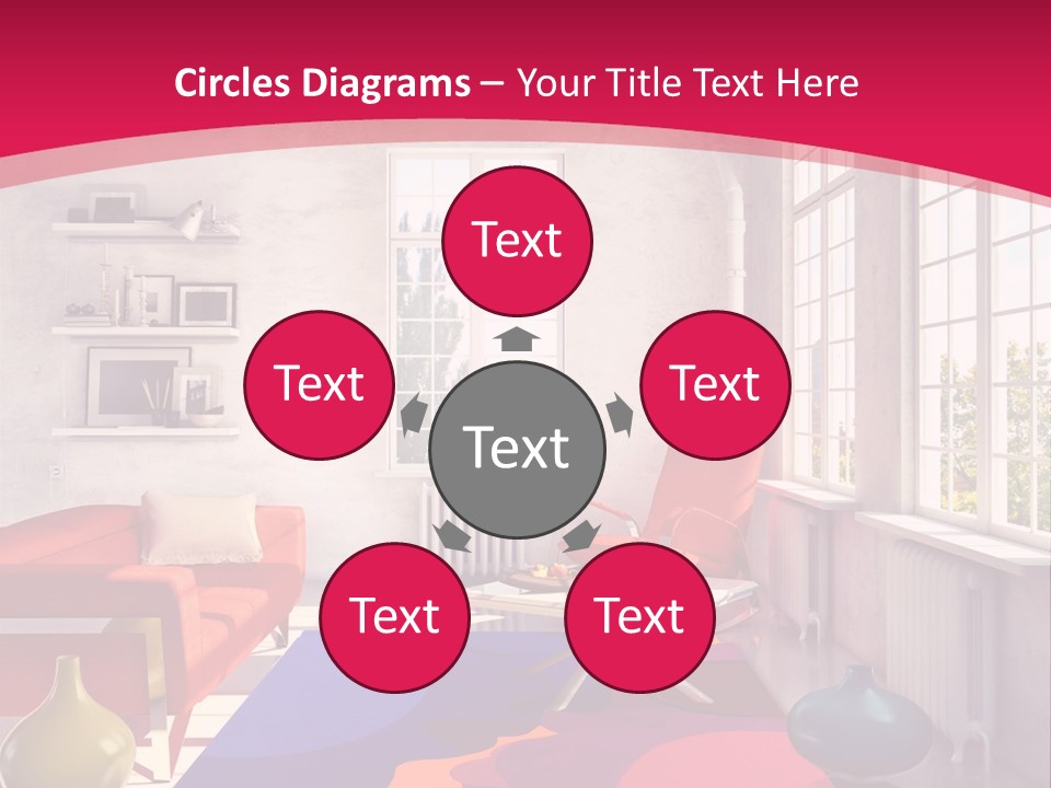 High-Tech Room Interior PowerPoint Template