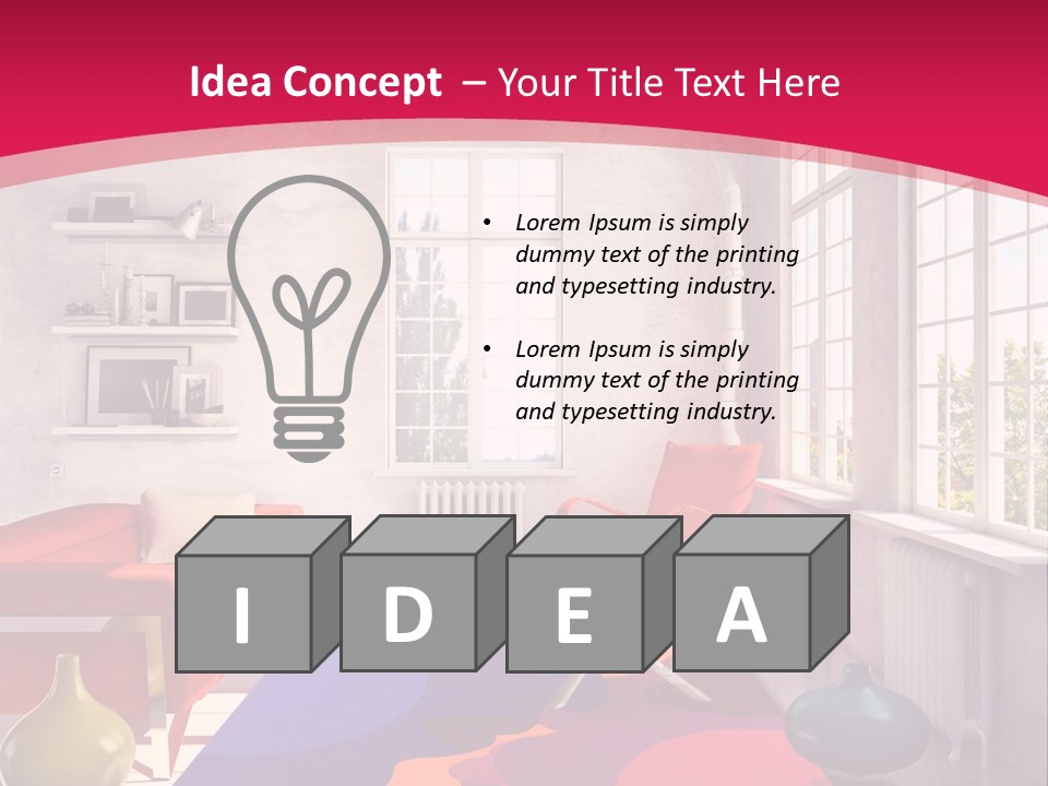 High-Tech Room Interior PowerPoint Template