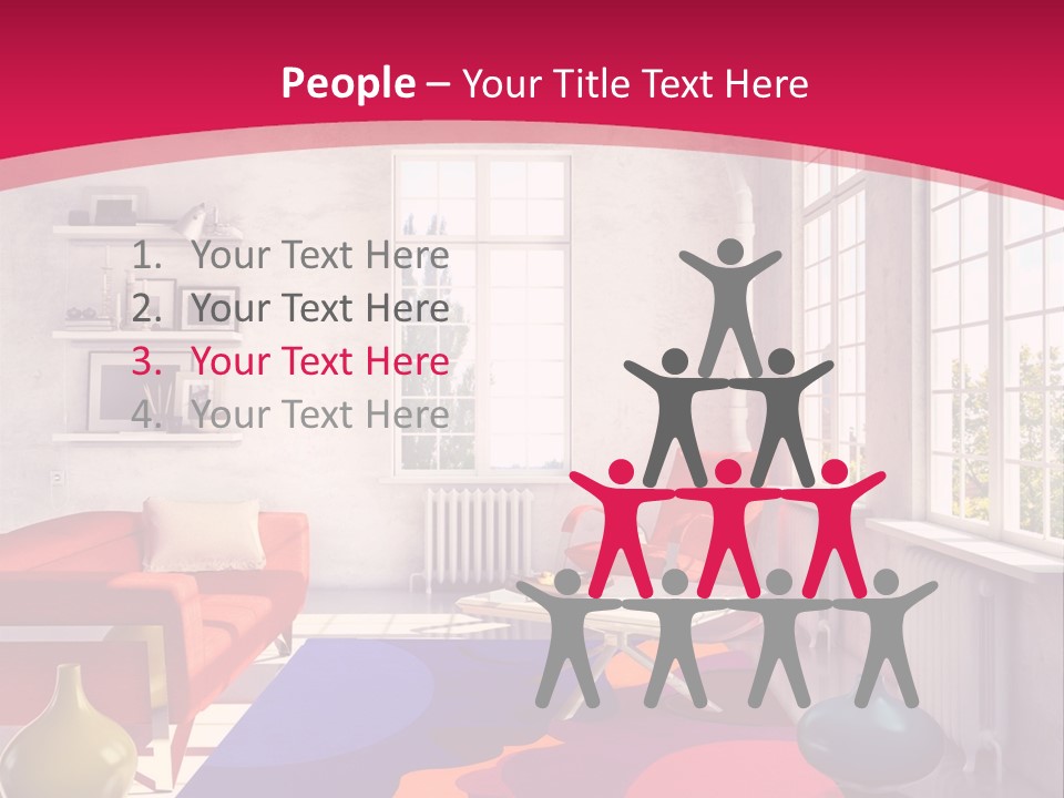 High-Tech Room Interior PowerPoint Template