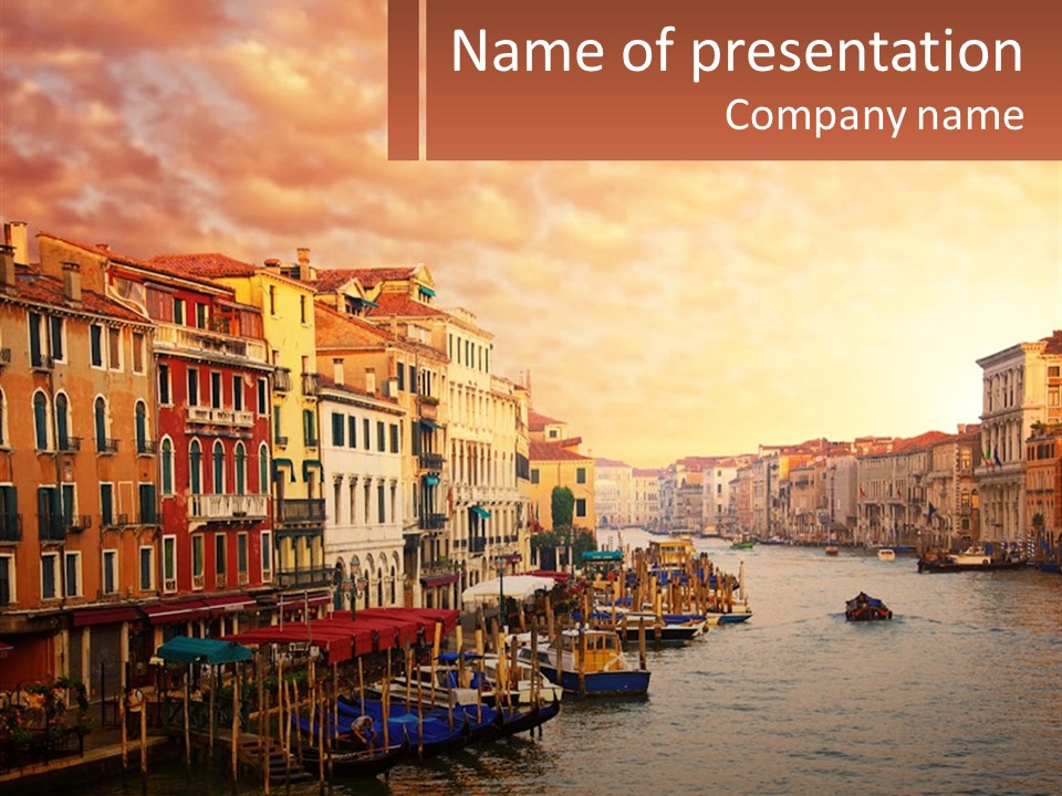 Venice On The Water PowerPoint Template