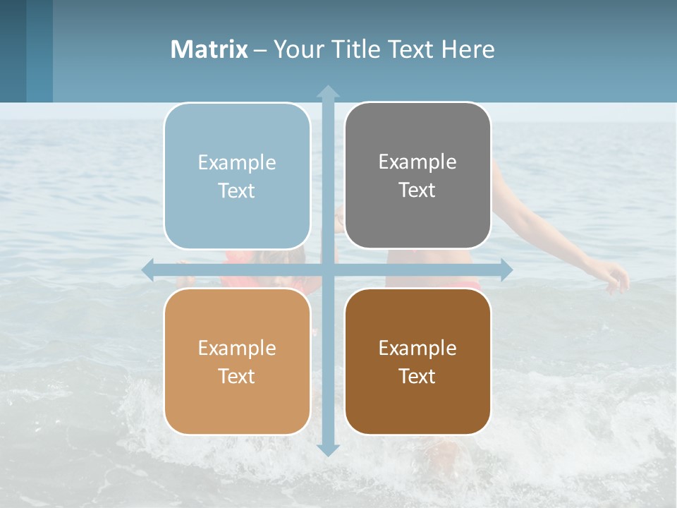 Mom With A Child By The Sea PowerPoint Template