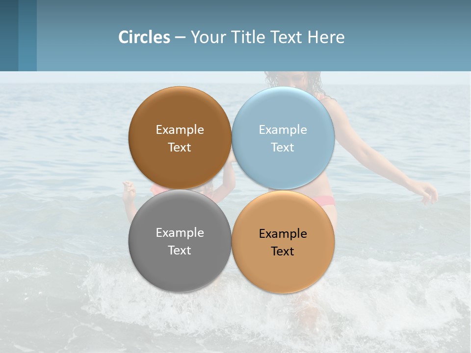 Mom With A Child By The Sea PowerPoint Template