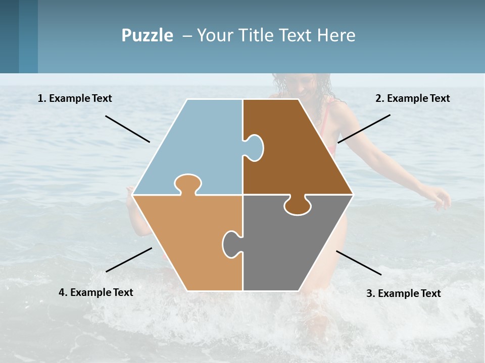 Mom With A Child By The Sea PowerPoint Template