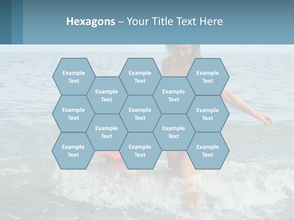 Mom With A Child By The Sea PowerPoint Template