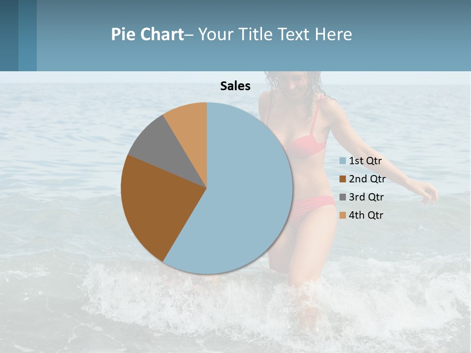 Mom With A Child By The Sea PowerPoint Template