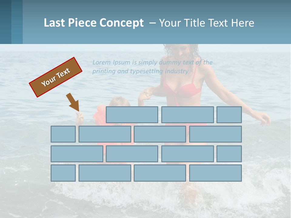 Mom With A Child By The Sea PowerPoint Template