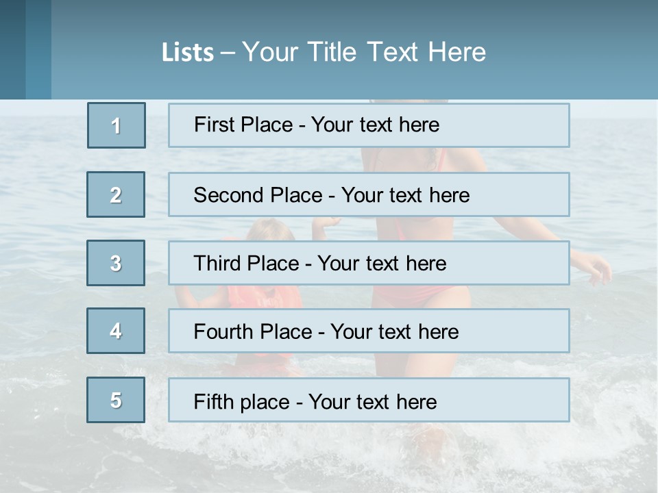 Mom With A Child By The Sea PowerPoint Template
