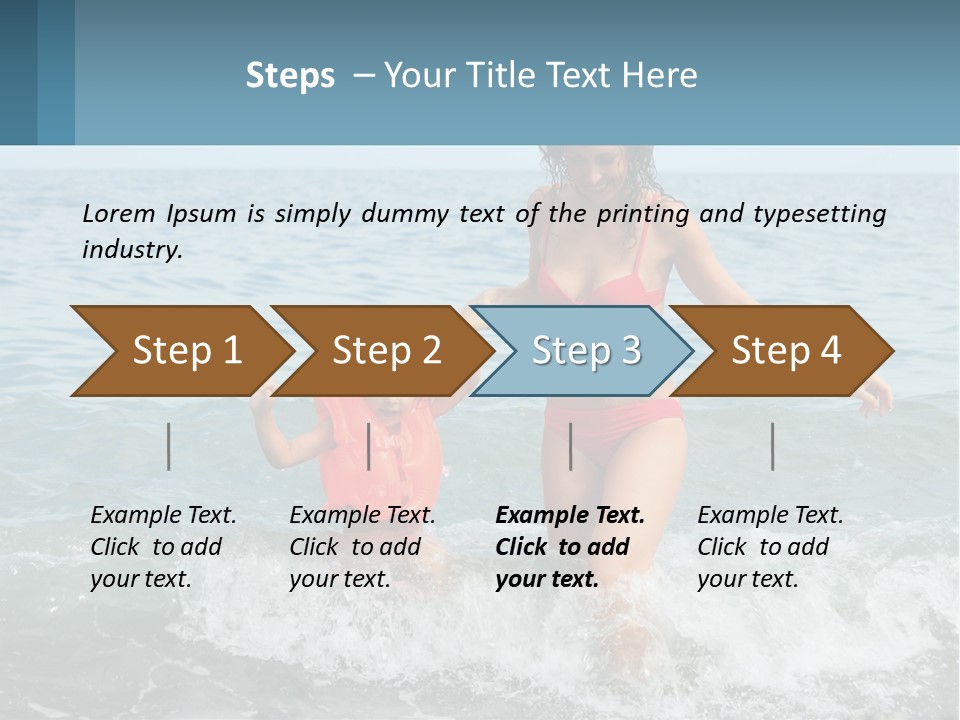 Mom With A Child By The Sea PowerPoint Template
