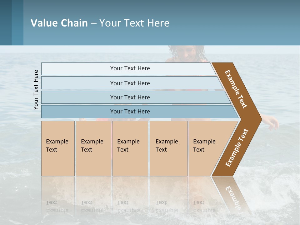 Mom With A Child By The Sea PowerPoint Template